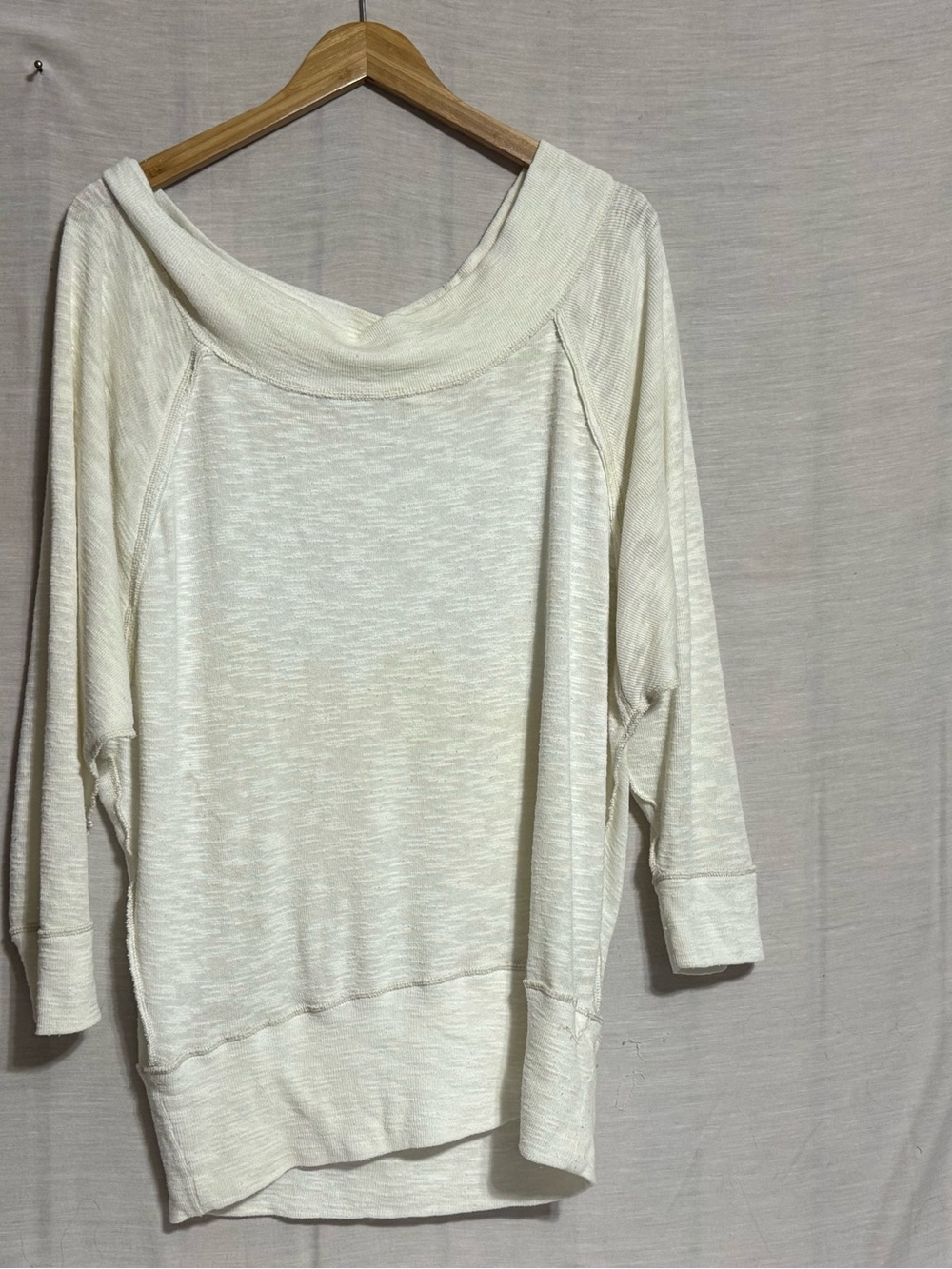 We The Free Ivory Slouchy Cowl Neck Tunic Medium